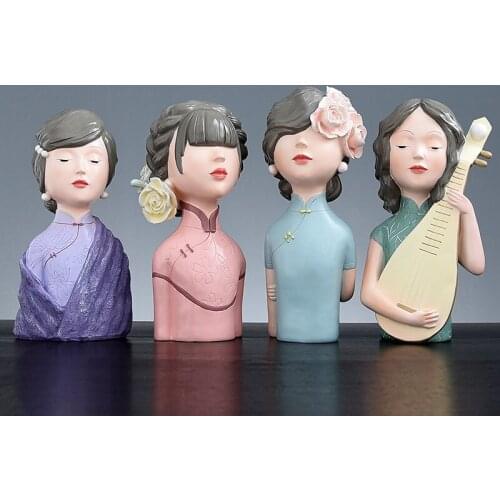 NORDIC ART RESIN PORTRAIT CRAFTS DECORATION MODERN MINIMALIST LIVING ROOM TV CABINET PORCH ROOM WINE CABINET OFFICE DECORATIONS