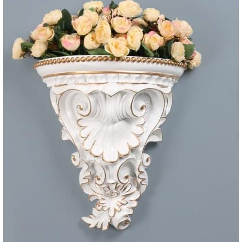 Modern Resin Wall Hanging Flower Vase Wall Mural Crafts Art Home Flower Arrangement Pendant Livingroom Fake Flowerpot Ornaments