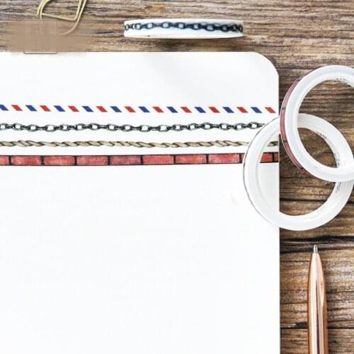 5MM Super Slender Washi Tape Scrapbooking Material Card Making Junk Journal Decoration Chain Rope Design DIY Cute Sticker