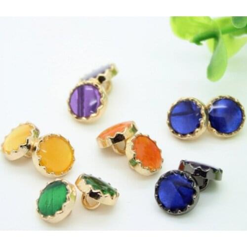 High-grade new metal point oil shirt cardigan buckle men and women shirt buttons T shirt small button 10mm