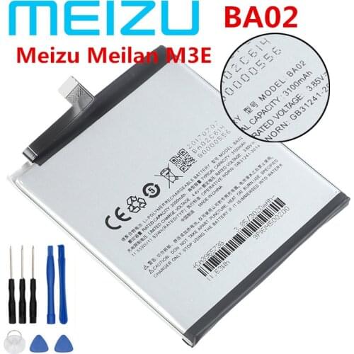 High Quality Original BA02 Battery Replacement 3000mAh Battery Parts For Meizu Meizy A680Q M3E MeiBlue M3E Smart Phone