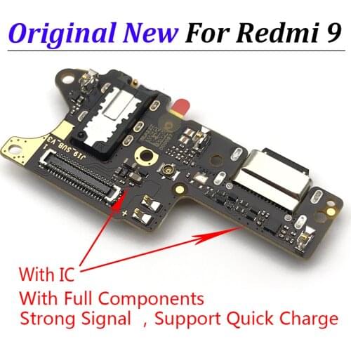 USB Charging Dock Plug Connector Port Board Flex Cable With Mic Microphone Replacement Parts For Xiaomi Redmi 9