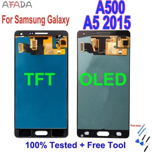 5" LCD For Samsung A5 2015 A5000 A500FU A500 A500M A500F LCD Display Touch Screen Digitizer Assembly LCD Replacement