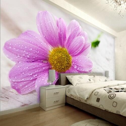 3D three-dimensional large mural wallpaper living room backdrop non-woven wallpaper flowers custom size