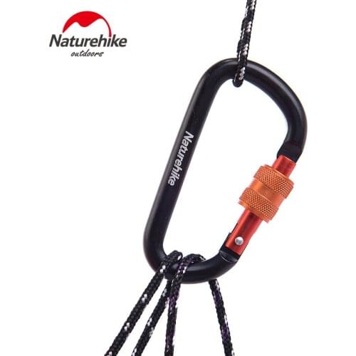 4PCS D Shape Buckle Pack Keychain Clip Backpack Carabiner Spring Snap Keychain Clip Hook Screw Gate Buckle 8CM Camping Hiking