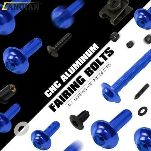 5\6MM Motorcycle Fairing Body Work Bolt Fastener Clip Screw Nut for Yamaha T-MAX Tmax 500 530 XJR 400 1300 125 200 390