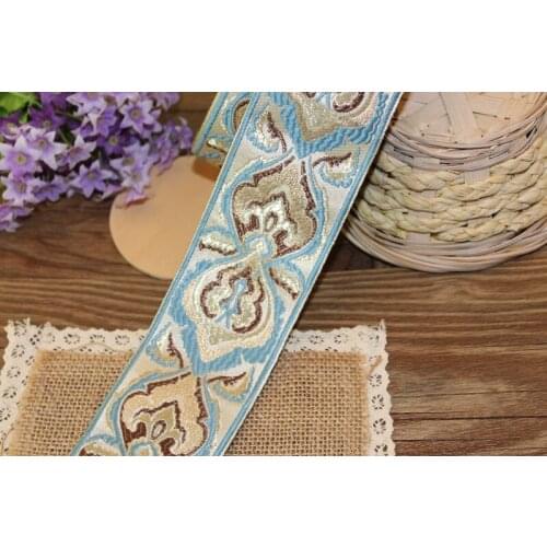 5yards/lot wide 6cm Woven Jacquard Ribbon classical design curtain and clothing accessory LS-9782