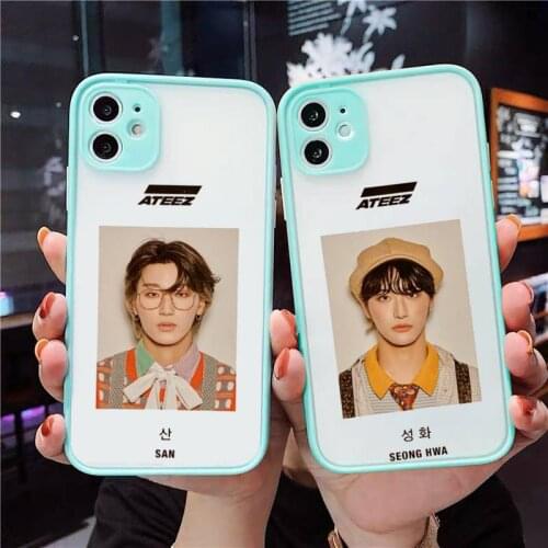 Ateez Kpop song mingi Phone Case Matte Transparent for iPhone 7 8 11 12 s mini pro X XS XR MAX Plus cover funda