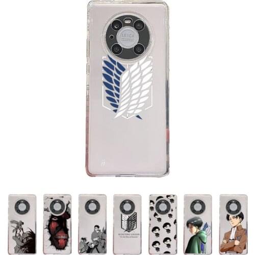 Attack on titan Phone Case Transparent For Huawei enjoy 20 10 9 8 7 S SE E C Z pro plus lite Soft TPU Clear Mobile bags