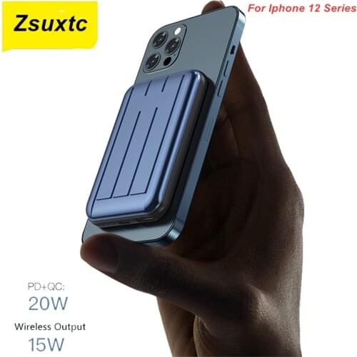 10000 mAh Power Case For iphone 12 12Pro 12 Pro Max 12 mini Magnetic Power Bank 15W Fast Wireless charging Charger Battery Case