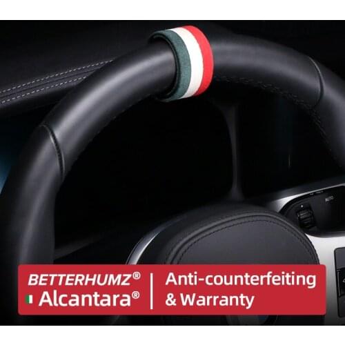 BETTERHUMZ ALCANTARA For BMW E90 F20 F30 F21G28 G30 E46 Universal Car Steering Wheel Cover Three-color Interior Trim Accessories