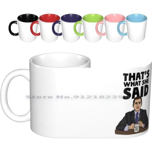 Thats What She Said Michael Ceramic Mugs Coffee Cups Milk Tea Mug Thats What She Said Michael The Office The Us Office The