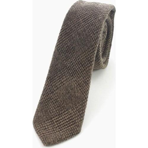 JEMYGINS Quality Wool Ties For Men 6cm Slim Solid Plaid Neck Tie Skinny Vestidos Cashmere Necktie Cravat Accessories Gift Box