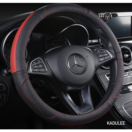 KADULEE Microfiber Leather Car Steering Wheel Cover For Daihatsu Terios Sirion Mira Cuore YRV Ayla Sigra Xenia Luxio