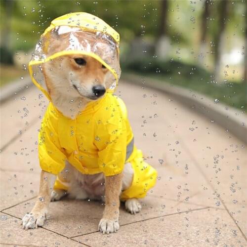 Pet Dog Camouflage Raincoat Two Feet Reflective Jumpsuit Pet Supplies Waterproof Puppy Small Dogs Raincoat Cat Coat U3