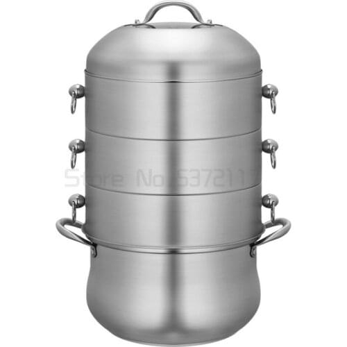 304 Stainless Steel Steamer Pot thick Fission Not Changing Steamed Rice cooker There Is No hole After The Bottom Four Layers Pot