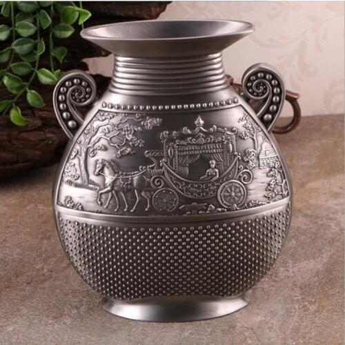 Large size classical bottle shape engraved tabletop vintage vase antique vintage vases homes decorative vase for flower HP024