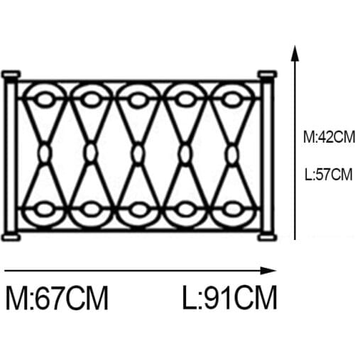 Wrought Iron Wall Decal, Fence, Fencing, Glass Window Decor, Home Art Decal, Decorative, Scrolls, Repeating Pattern, A13-042