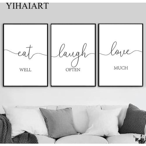 Black White Poster Print Motivational Quote Wall Art Painting Nordic Minimalist Decorative Picture Modern Living Room Home Decor
