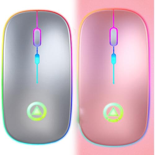 LED Light Rechargeable & Battery Mouse 2.4GHz Digital Wireless Mute USB Optical Ergonomic Gaming Mouse for Laptop Computer