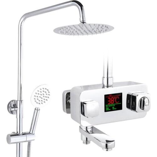Thermostatic shower faucet shower head set,Bathroom shower faucet thermostatic mixing valve, Temperature sensitive shower faucet