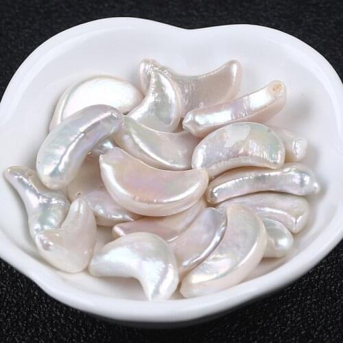 Natural Moon Shape loose freshwater pearls for DIY jewelry