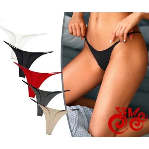 2021New Ladies Thongs New Version Customized Thin Strap Sexy Briefs Low Waist Double Bikini Cotton Women Panties Nylon Lingerie