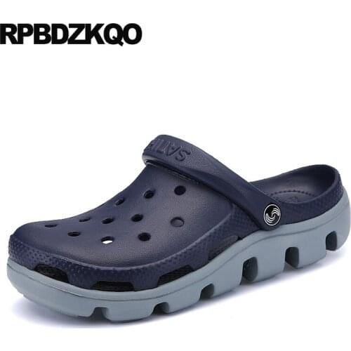 Native large size slippers closed toe blue shoes 46 waterproof fashion breathable beach mens sandals 2019 summer outdoor slides