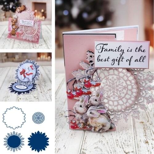 Christmas Snowflake Doily Die Cutting Dies Scrapbook Diary Decoration Stencil Embossing Template DIY Greeting Card Albums 2021