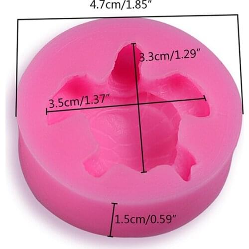 Silicone Fondant Mold Cute lovely Sea Turtle Shape Ocean Theme Fondant Cake Decoration Gum Paste Chocolate Mould New