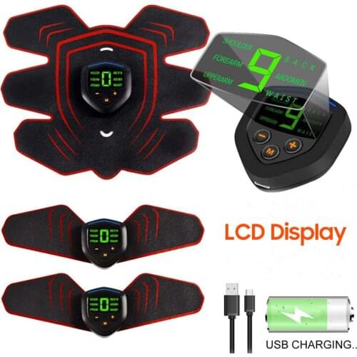 Smart EMS Body Slimming Massager Abdominal Muscle Stimulator Toner ABS EMS Trainer Electrostimulation Abdomen Fitness Home Gym