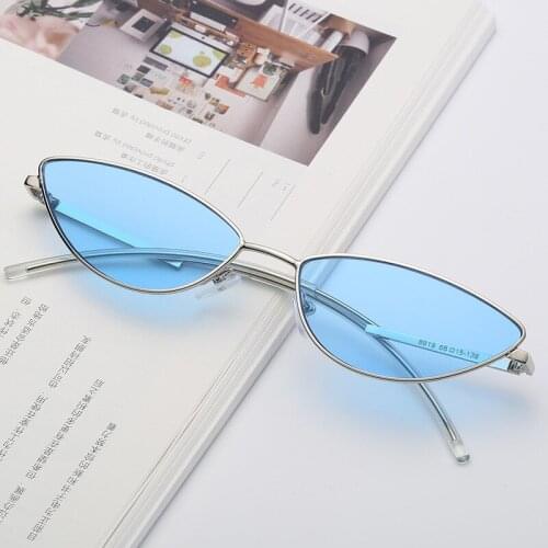 Vintage Cat Eye Small Sunglasses Women 2021 Cateye Candy Color Glasses Eyewear Brand Designer Retro Sun Glasses Female