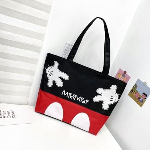Disney 2021 Canvas Bag Female New One-shoulder Portable Canvas Printing Bag Canvas Bag Large Capacity Casual Shopping Bag