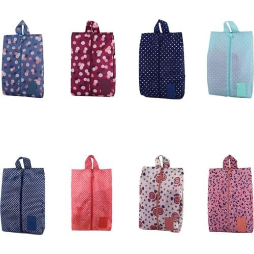Convenient Multipattern Waterproof Nylon Portable Travel Shoe Storage Bag Pouch with Zip 3 PC Satin Bags for Packaging Hair 60X