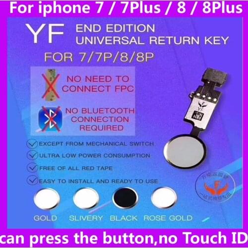 Universal return key for iphone 7 7Plus 8 8Plus repair dead home button activate return back function no Touch ID function