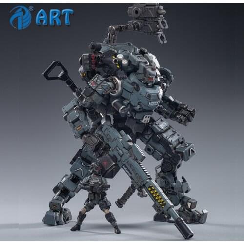 Strengthen JOYTOY Steel bone armour Grey Mechanical Collection Action Figure Model Finished Product Free Shipping 1/25