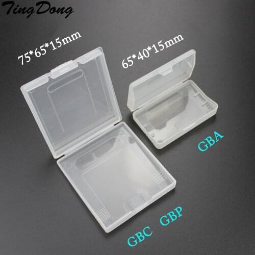 TingDong 20pcs clear plastic cases for Nintendo GBC GBP & For gameboy Advance GBA SP GBM GBA Games Card Cartridge box