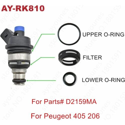 4pieces/set Fuel injector repair kits for Peugeot 206 405 PUNTA AZUL D2159MA PG405 (AY-RK810)