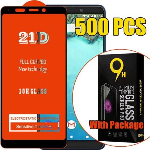 500pcs 21D Full Glue Tempered Glass Screen Protector For LG Stylo 7 6 K92 K62 K52 K42 K22 K71 K61 K51S K41S Q52 Q61 With Box