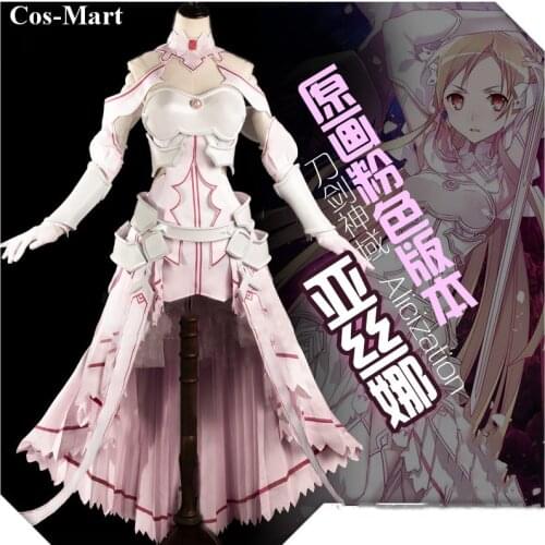 Anime Sword Art Online Alicization Yuuki Asuna Cosplay Costume Gorgeous Dress Female Activity Party Role Play Clothing S-XL New