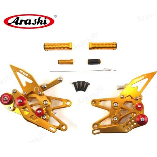 ARASHI CNC Adjustable Footrests For TRIUMPH DAYTONA 675 675R 2013 - 2018 Foot Pegs Rider Rearset 2014 2015 2016 2017 Aluminum