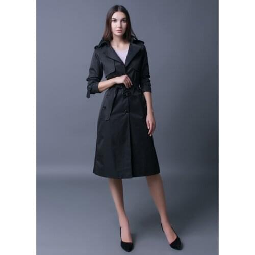 British Style Womens Coat Trench Female Tunique Longue Coats Windbreaker Trench Coat Para As Mulheres Plus Size WXF120