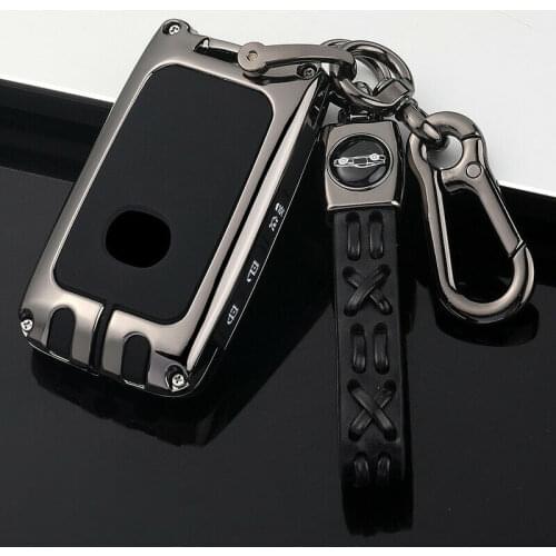 Zinc Alloy Car Key Fob Case Cover Holder Shell For Mazda 3 2019 2020 CX4 CX5 CX8 Remote Fob Cover Keychain Protector Bag