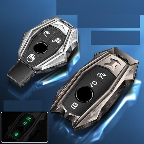 Zinc alloy+silicone Car Key Case Cover for Mercedes Benz AMG A B R E G Class GLK GLA W204 W251 W463
