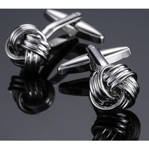 Brand new high quality twist Silvery Cufflinks fashion suit brand jewelry spiral Cufflinks mens business shirt badge pin gift