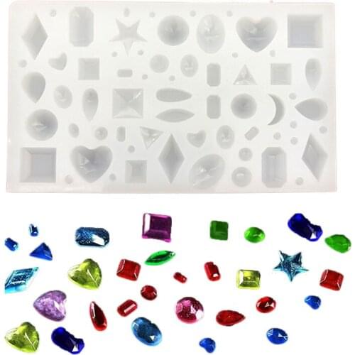 Multiple Shapes Pendant Mold Jewelry Epoxy Resin Molds Casting Silicone Mould For DIY Heart Square Round Star Moon Earring