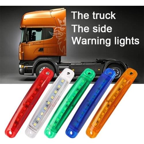 Truck Trailer Side Marker Indicators light Car Signal Brake Rear Warning Tail Light 9 LEDs 12V 24V Warning Lamp Bus Taillight