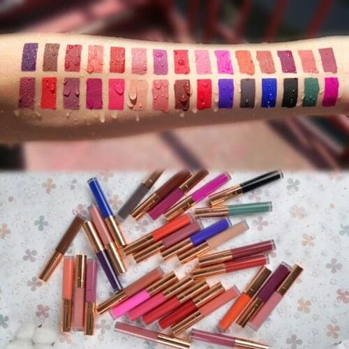 Private Label Matte Nude Liquid Lipstick 40 Colors High Pigment Waterproof Long Lasting Lipstick Makeup Wholesale Bulk Lipgloss