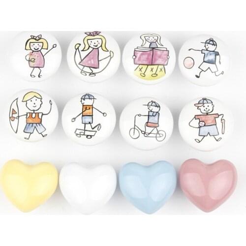 JD New Brand Acme Nordic Style Ceramic Single Round K Wardrobe Kitchen Garden Door Handle Modern Cabinet Handle