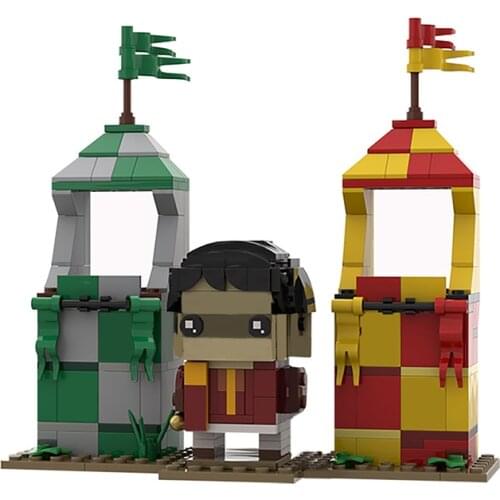 MOC Movie Series Cartoon Character Scarhead Model Building Blocks Set Moon Face Figures Old Man Bricks Flying Broom Scene Toys